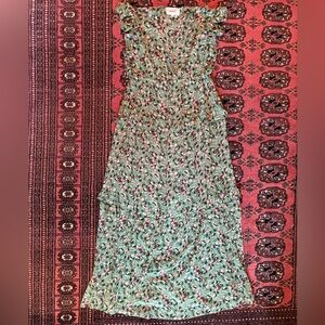 ba&sh Green Floral Maxi Dress